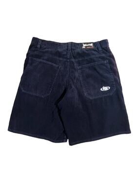 Vintage Interstate Corduroy Navy Baggy Shorts Size 36 Made In USA Skater 90s